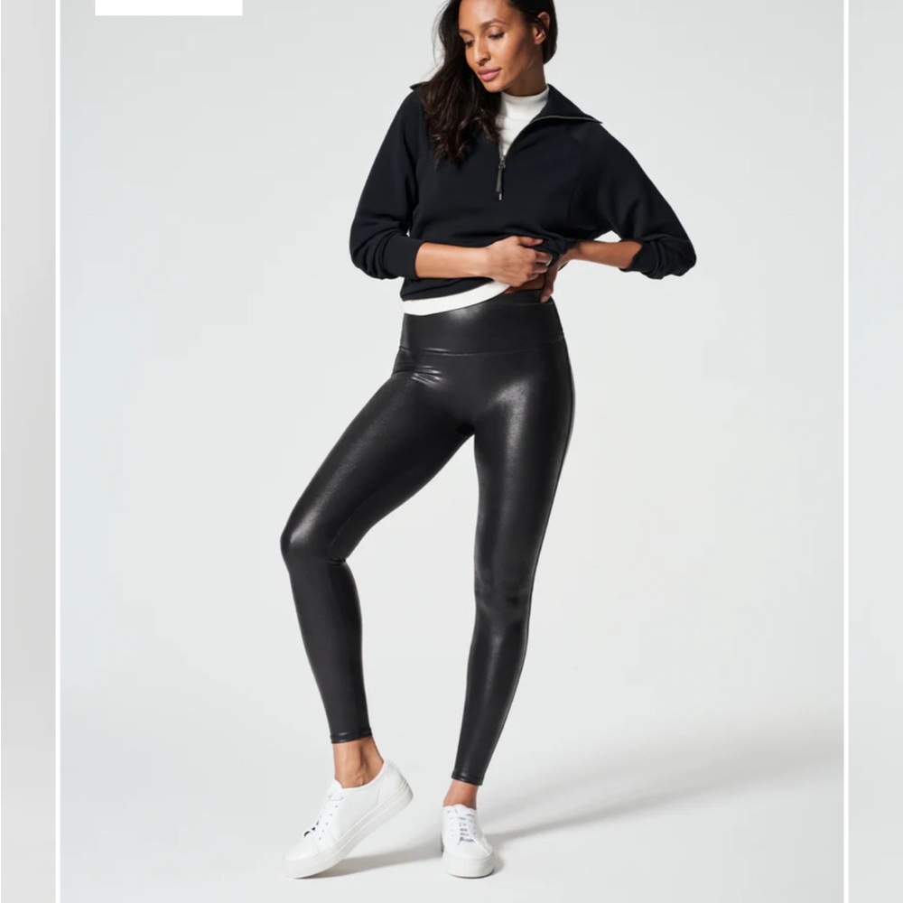 SPANXshape Faux Leather Leggings